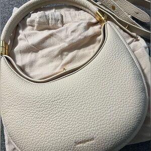 Songmont Ivory Textured Crossbody Bag